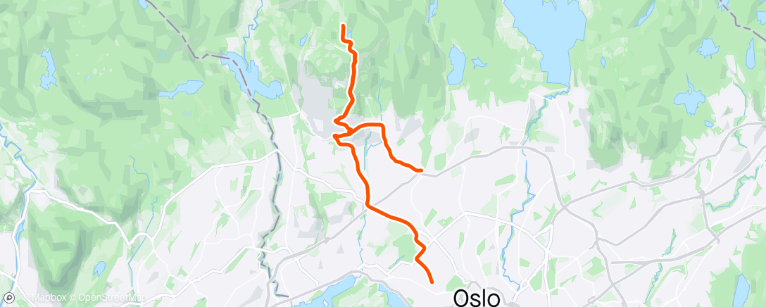 Map of the activity, Tryvann x2
