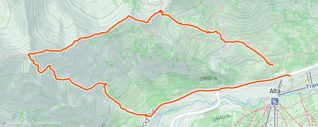 Map of the activity, Mt Superior-South Face