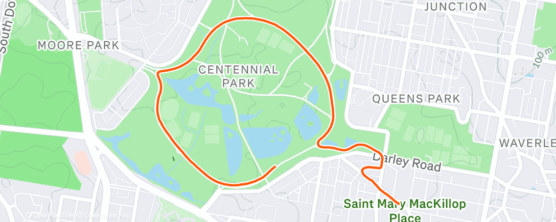 Map of the activity, Morning Run