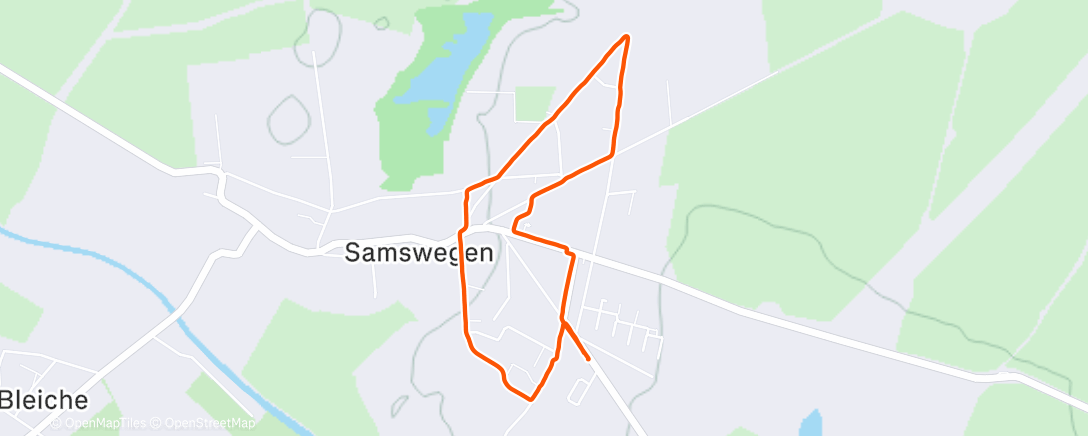 Map of the activity, Afternoon Walk