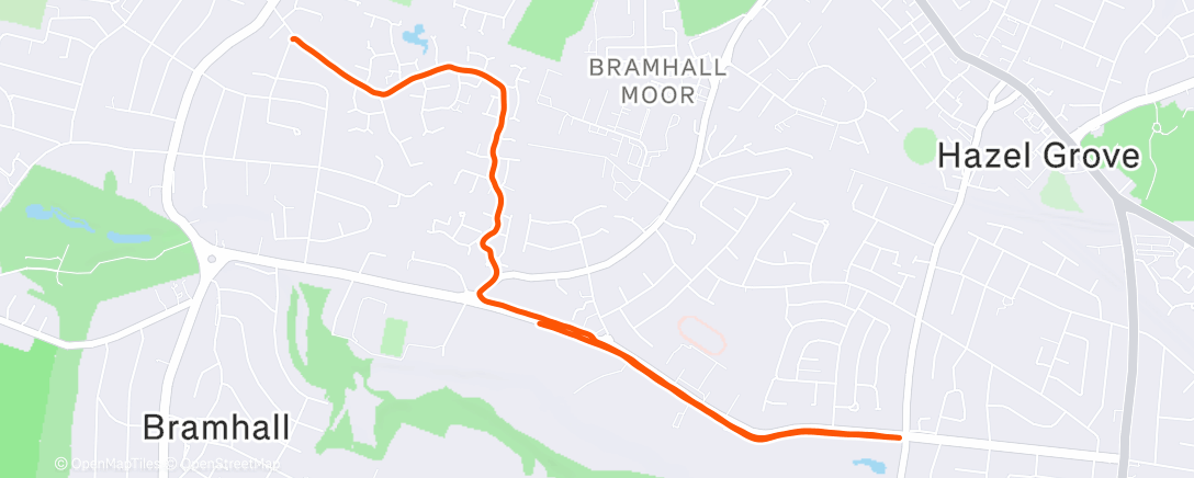 Map of the activity, Lunch Run