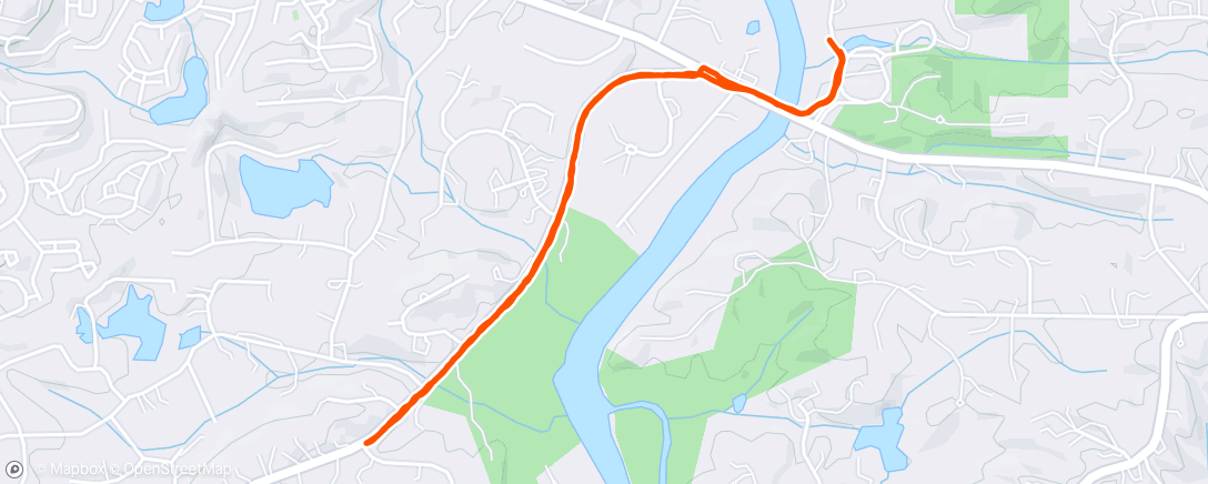 Map of the activity, Evening Run