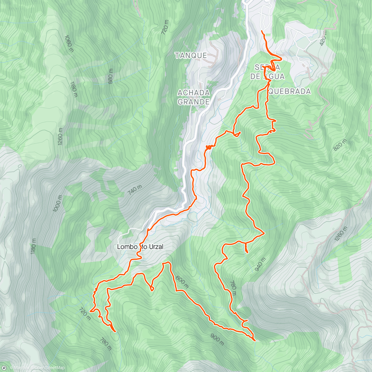 Map of the activity, Tercer día, "Levadas", cascadas y precipicios, radical