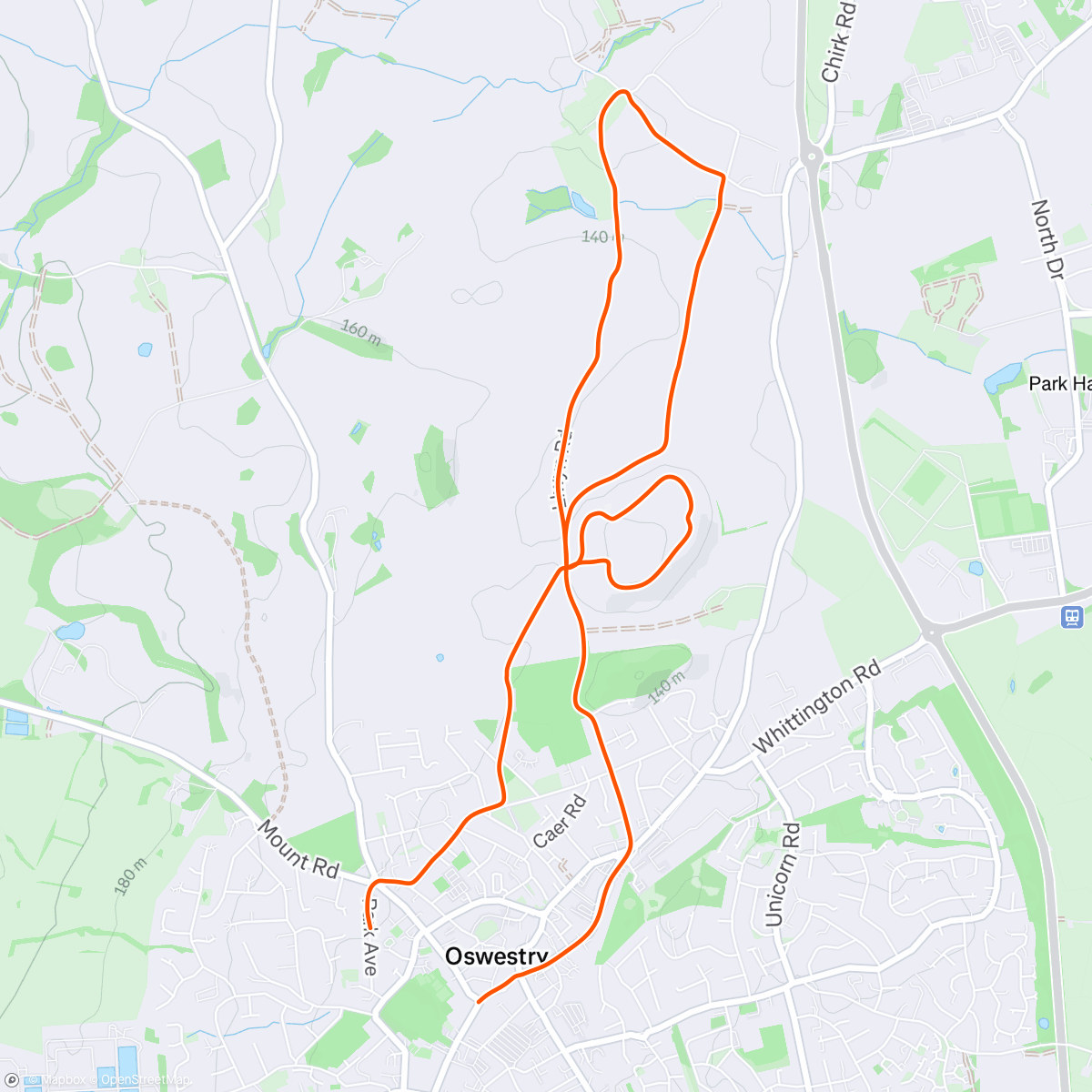 Map of the activity, Morning Trail Run