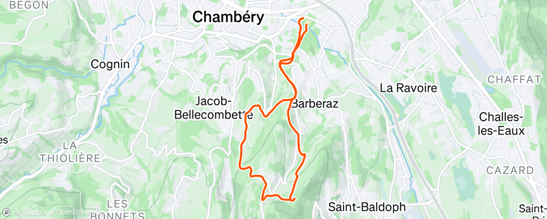 Map of the activity, Morning Run