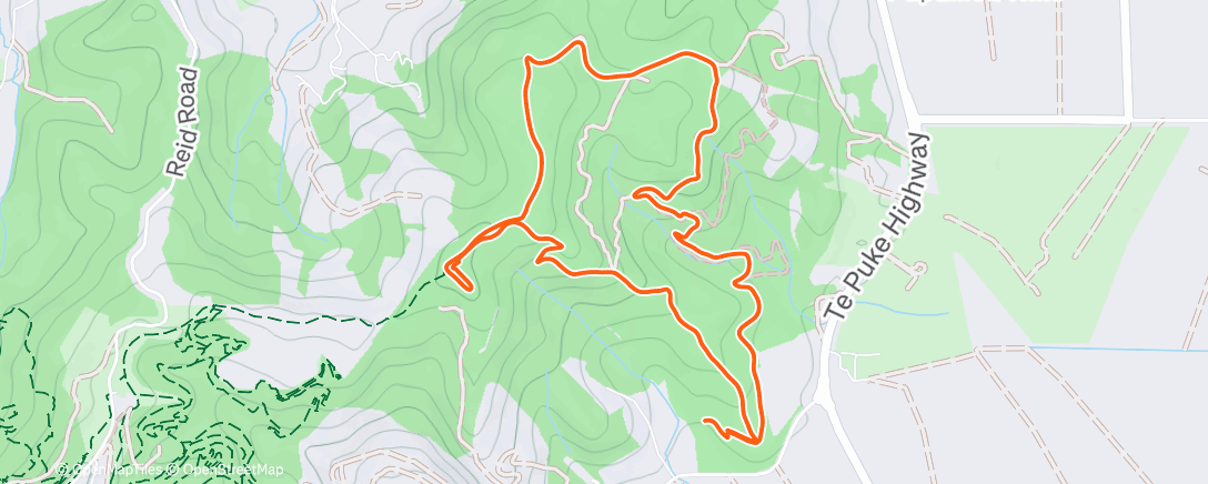 Map of the activity, Morning Trail Run