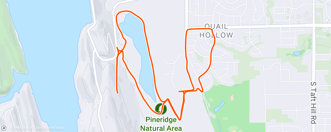 Map of the activity, Evening (mostly) Trail Run