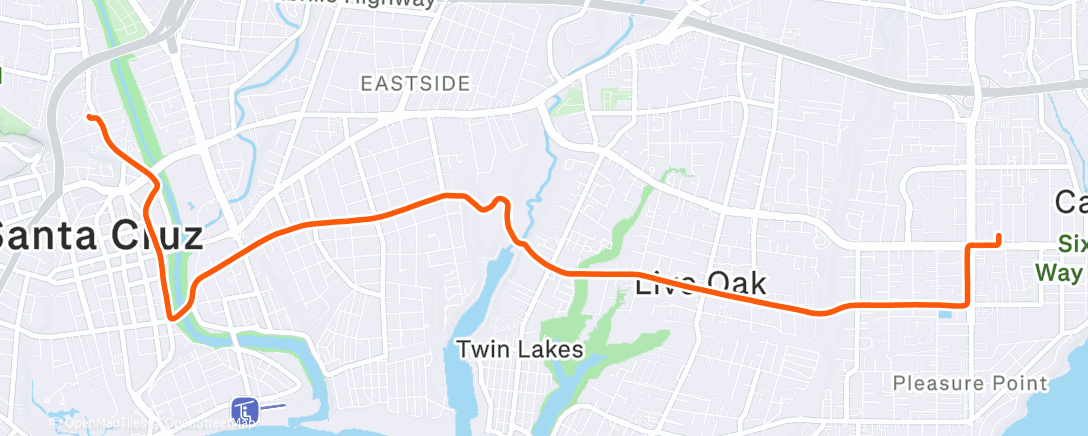 Map of the activity, Morning Ride