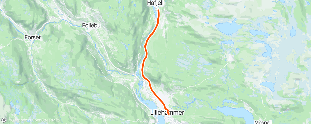 Map of the activity, Hafjell ☀️