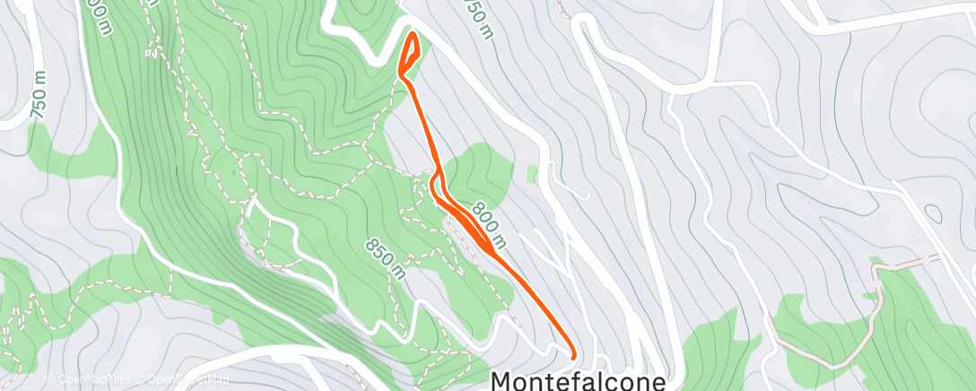 Map of the activity, Sessione di mountain biking all’ora di pranzo