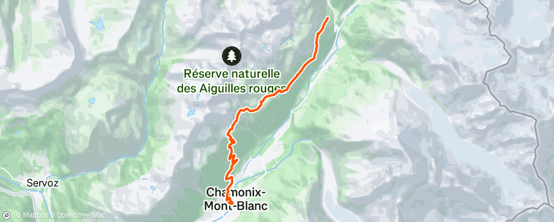Map of the activity, Morning Run