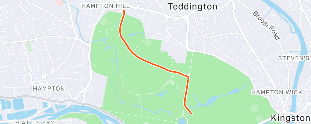 Map of the activity, Morning Run