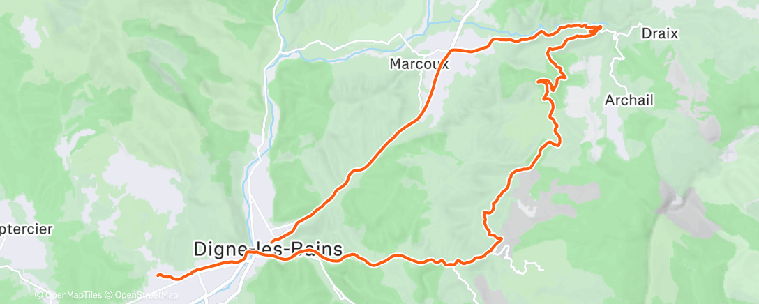 Карта физической активности (Afternoon Ride)