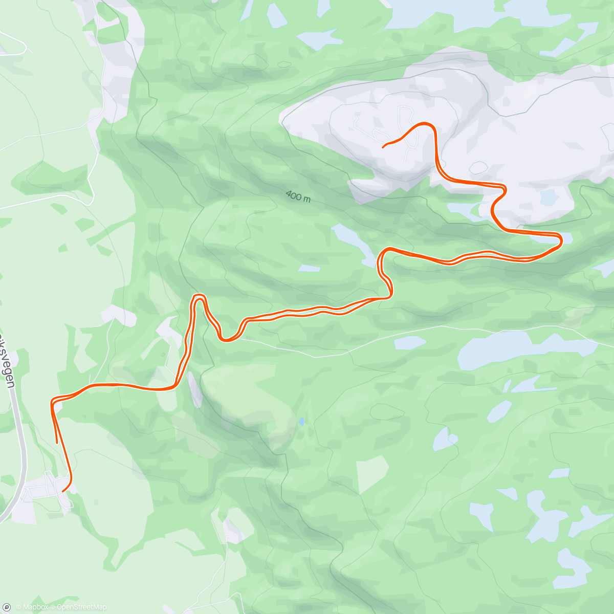Map of the activity, Forbordsfjellet