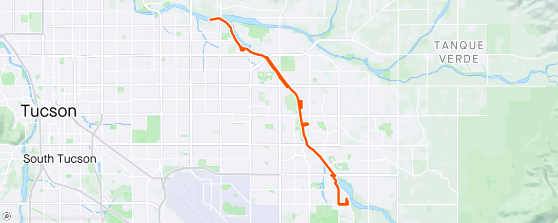 Map of the activity, Loop ride north
