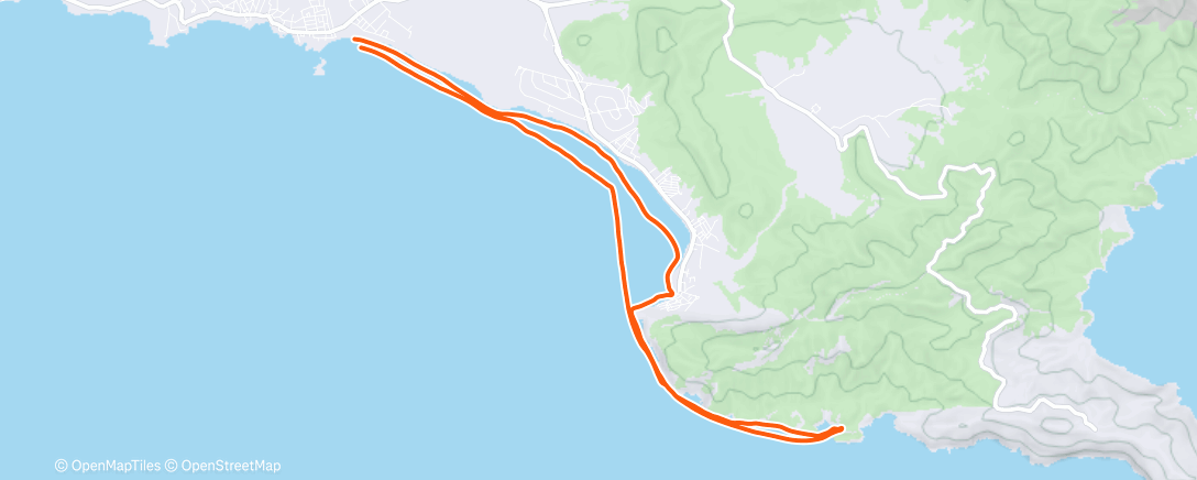 Map of the activity, Morning Kayaking
