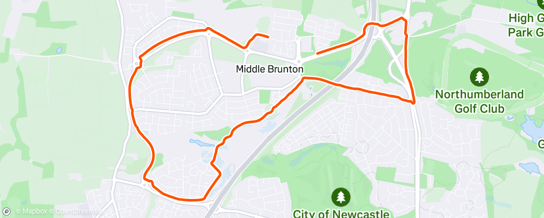 Map of the activity, Lunch Run