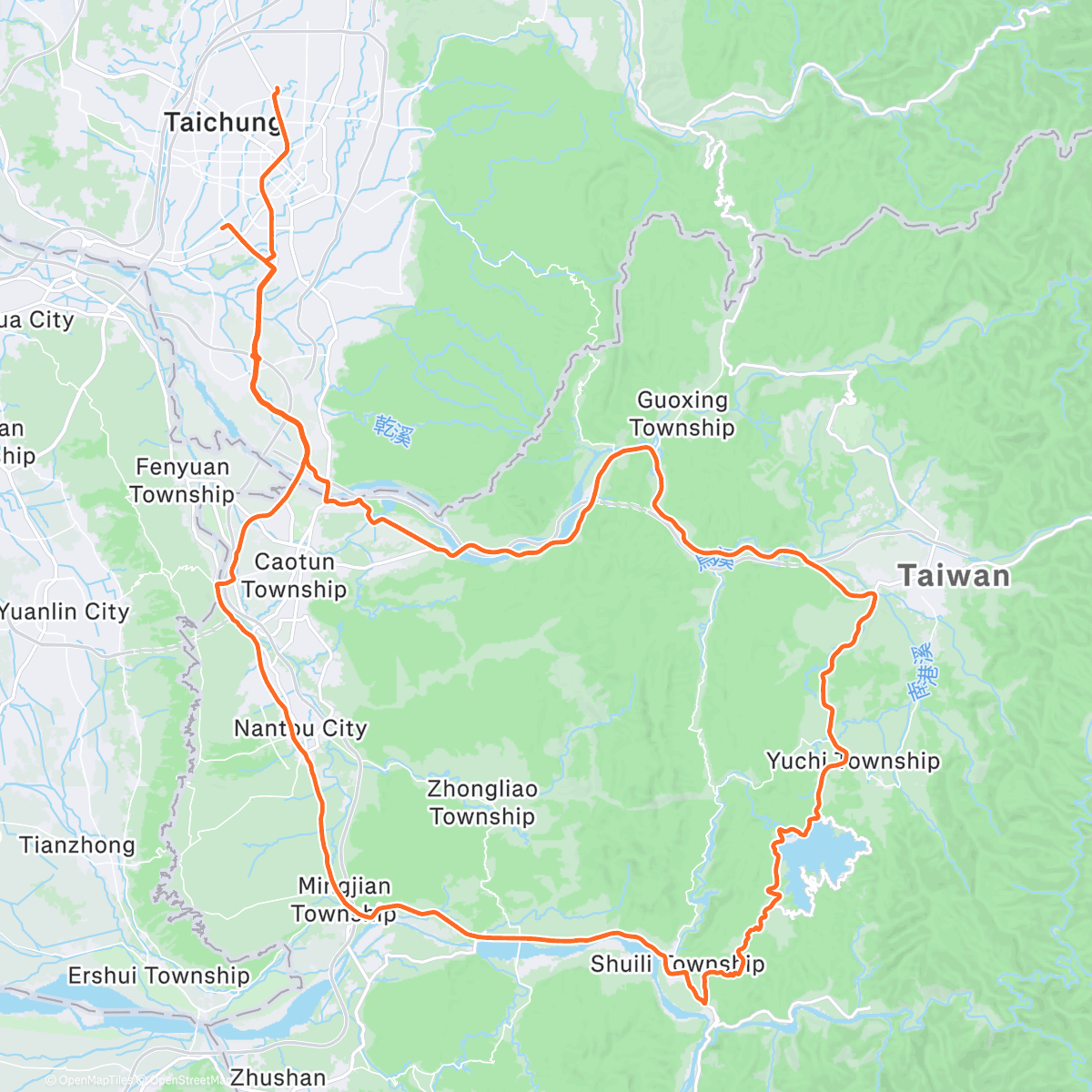 Карта физической активности (Morning Ride 日月潭)