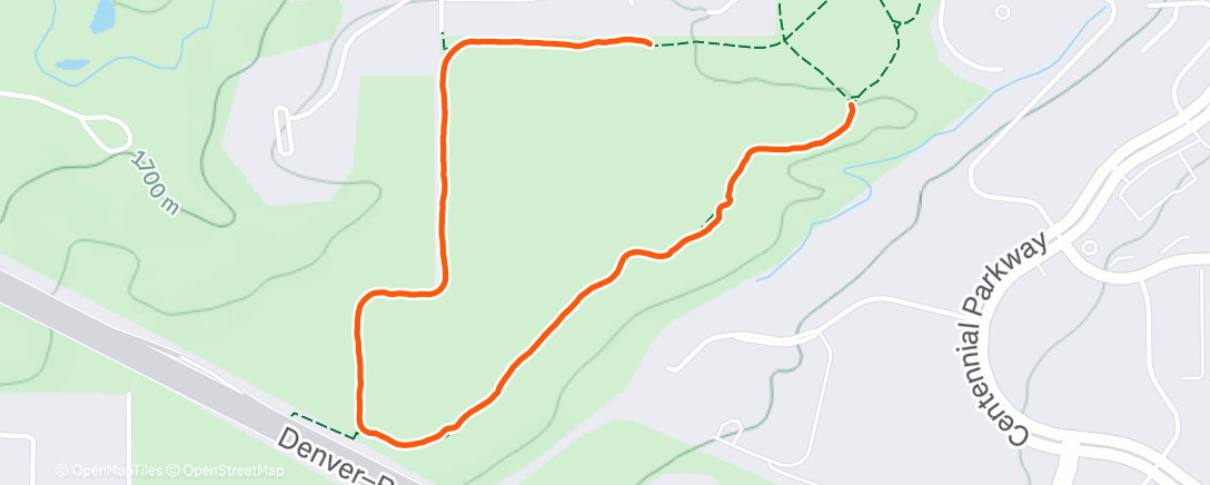 Map of the activity, Double pole with 11 on Davidson Mesa by moonlight through untracked snow