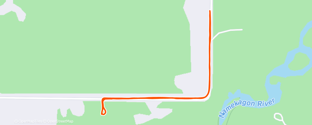 Map of the activity, Evening Trail Run