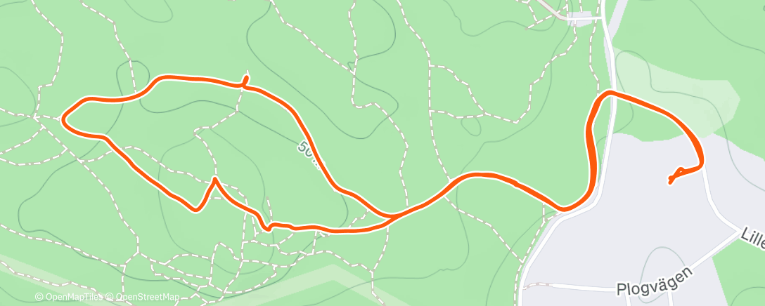 Map of the activity, Evening Walk