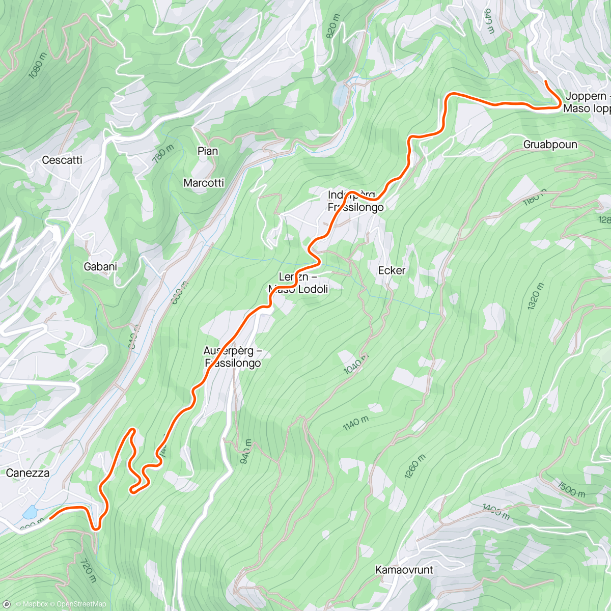 Karte der Aktivität „ROUVY - Tour of the Alps 2024 | Stage 5 - Levico Terme”
