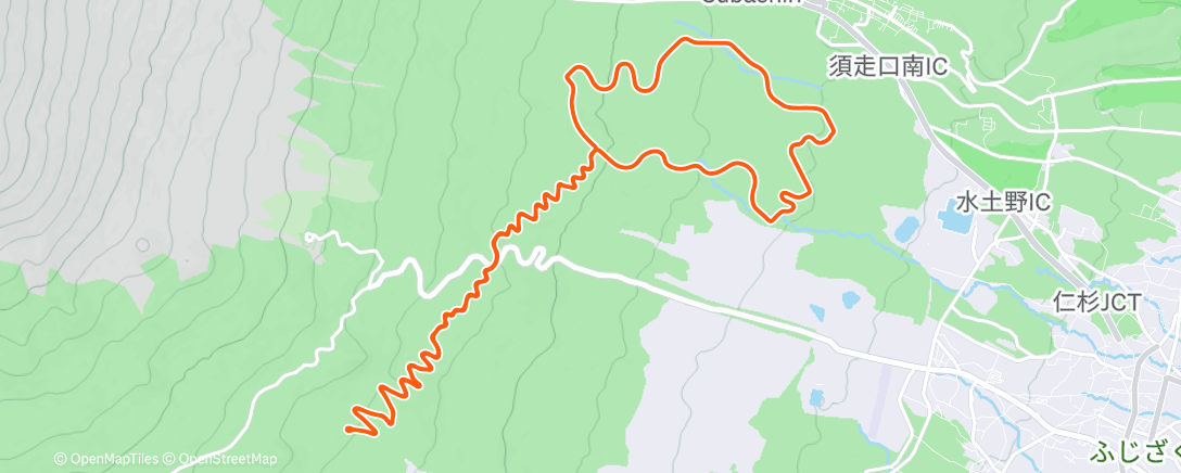 Map of the activity, MyWhoosh - Mount Fuji