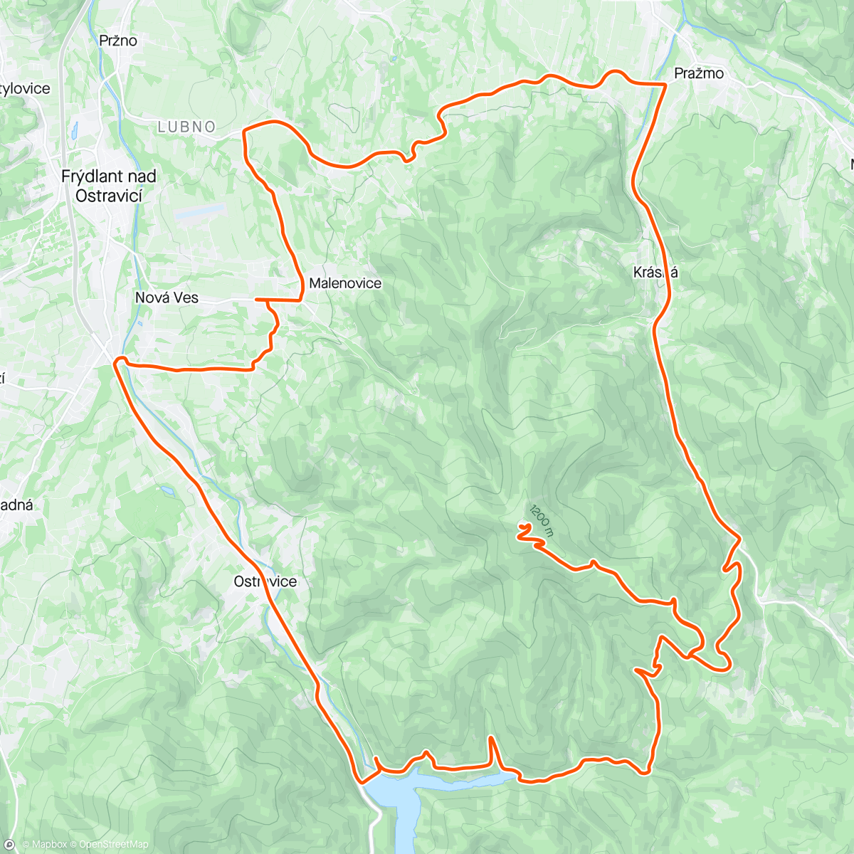 Map of the activity, Lysa na silnicke