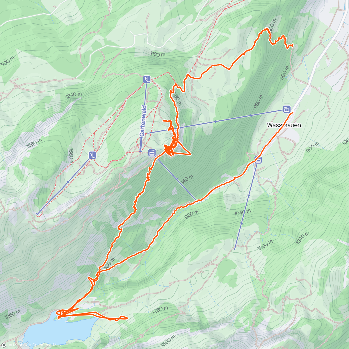 Map of the activity, Hike to bergasthaus Aescher