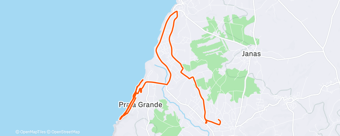 Map of the activity, Caminhada da hora do almoço