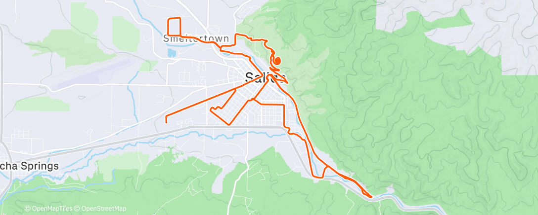 Map of the activity, Morning Run