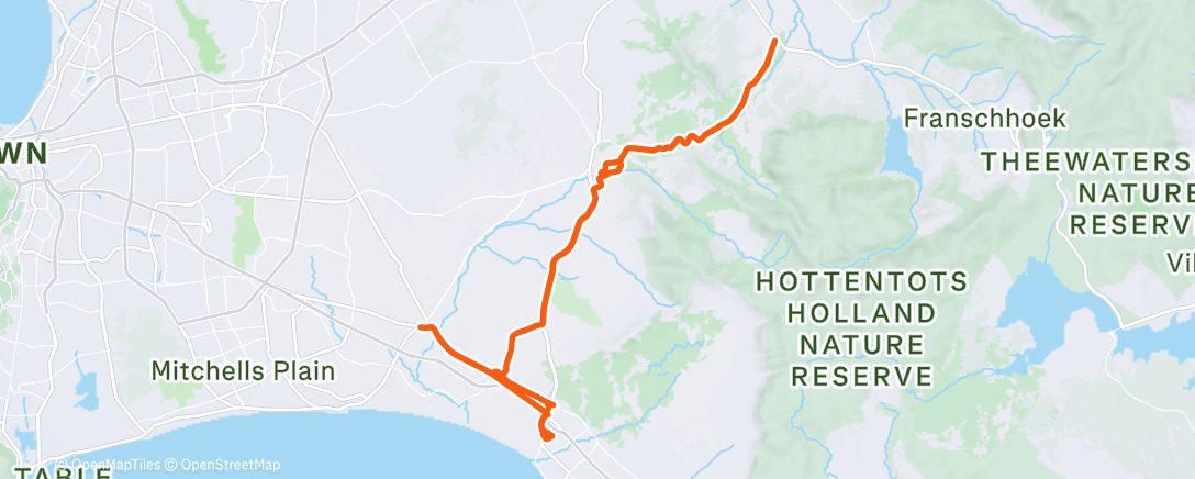 Map of the activity, Morning Ride