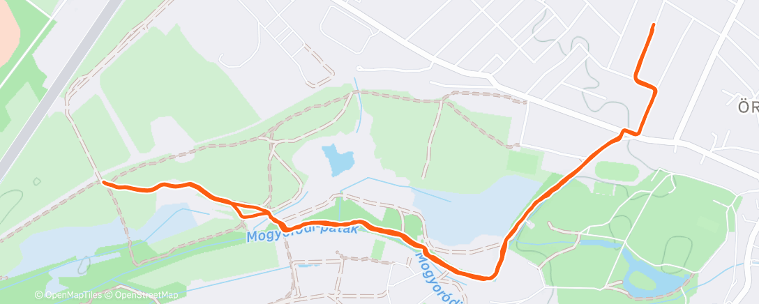 Map of the activity, Fóti Tőzeges 🏃‍♂️🏃‍♀️🌳😊