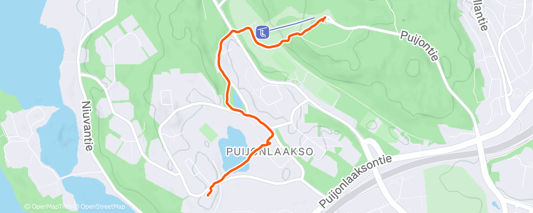 Map of the activity, Afternoon Hike