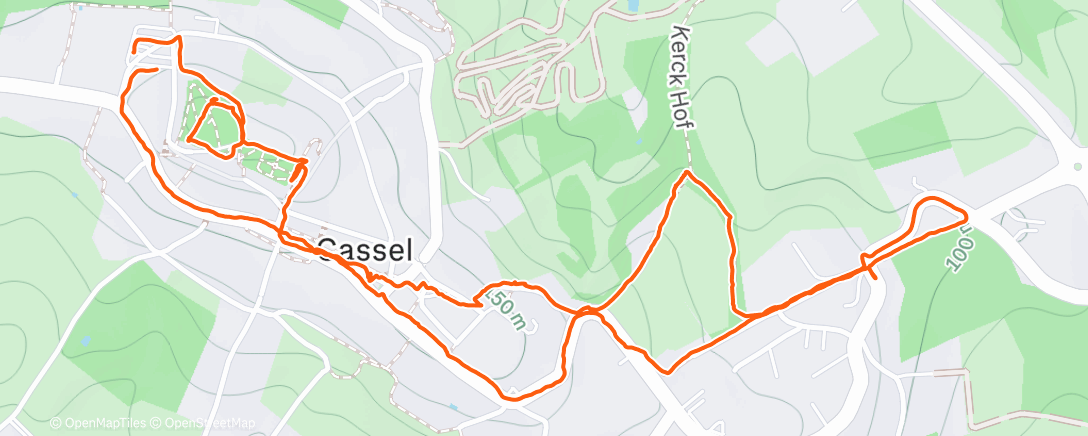 Map of the activity, Marche dans l'après-midi