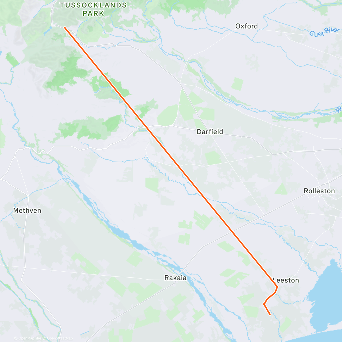 Map of the activity, ROUVY - Porters Pass to the Coast ~ New Zealand