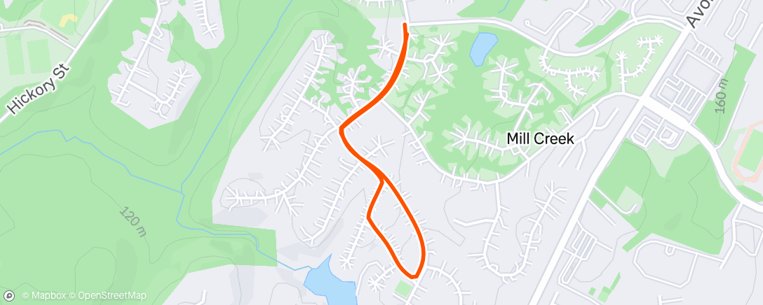 Map of the activity, Evening Run