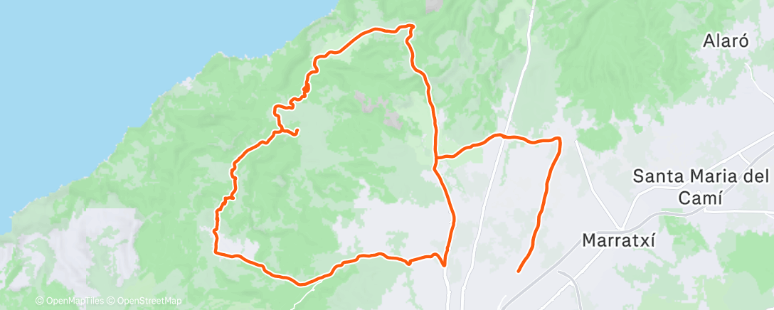 Map of the activity, Bicicleta por la mañana