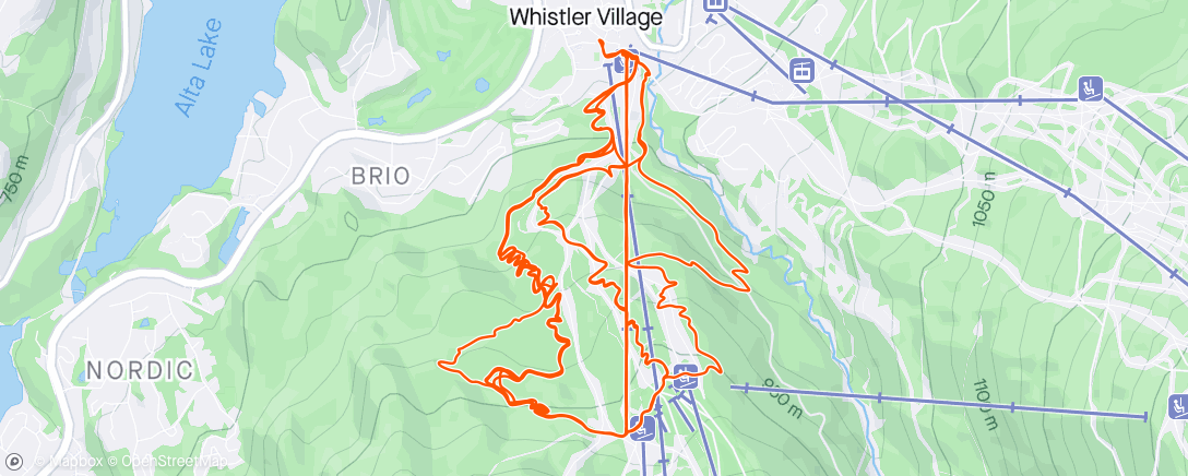 Mapa da atividade, Whistlaarrr Bike Park is Awesommmme!!!!