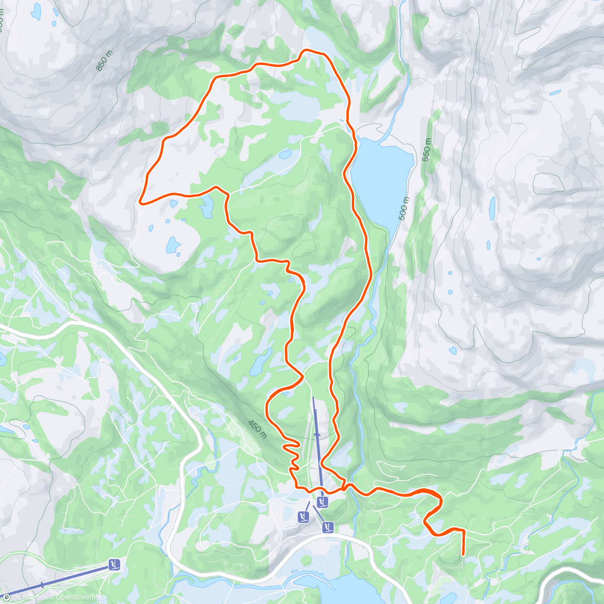 Map of the activity, Lunch Nordic Ski Kvamskogen