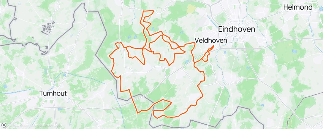 Map of the activity, Omloop der Kempen