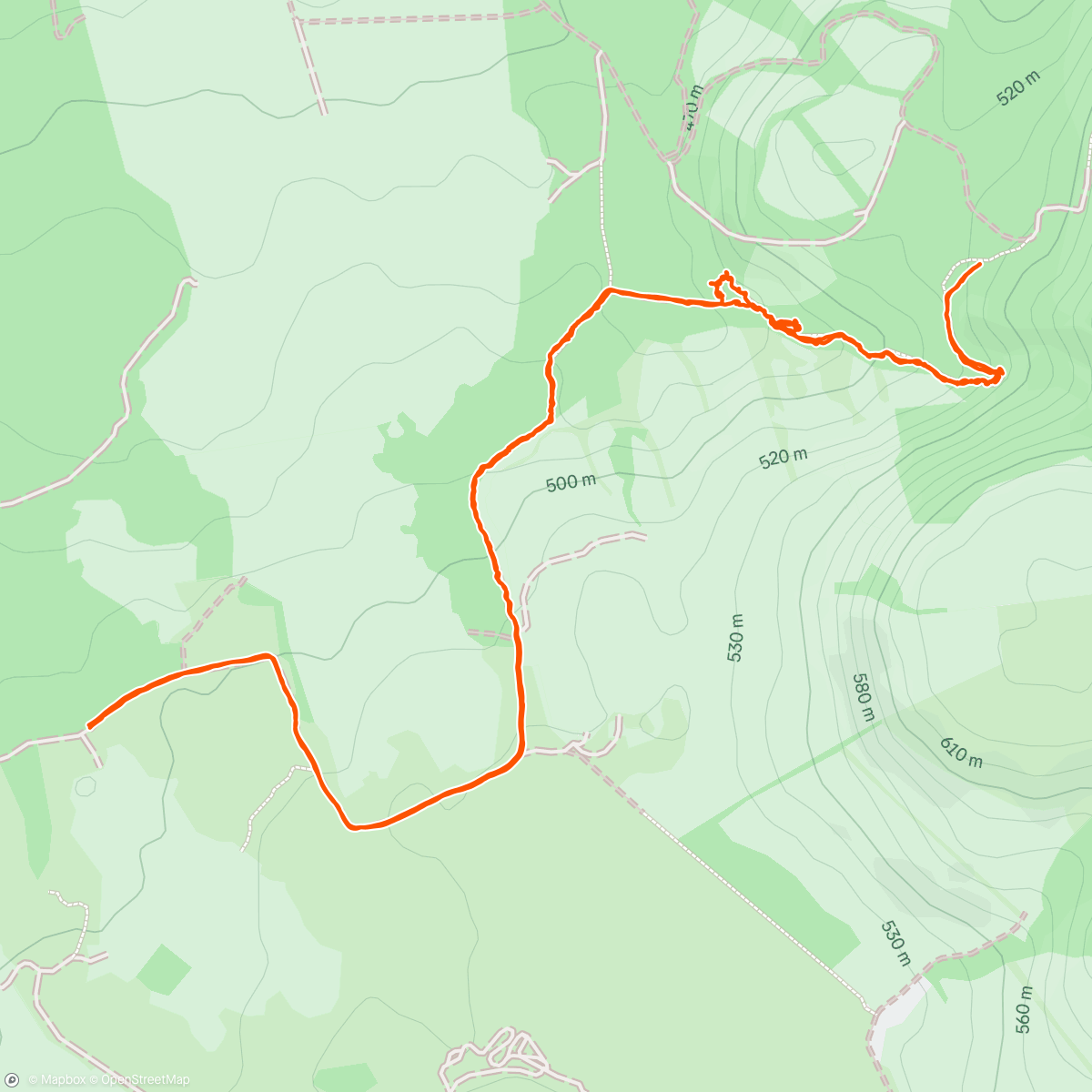 Map of the activity, Afternoon Hike