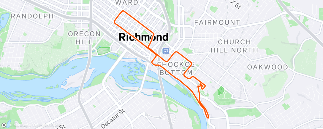 Map of the activity, Zwift - suite lundi 6 janvier  in Richmond