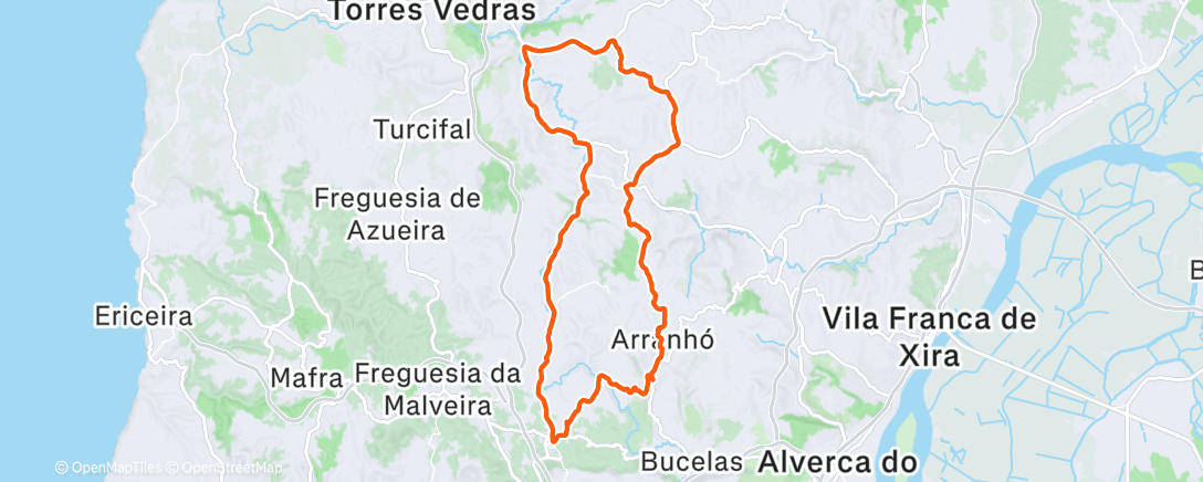 Map of the activity, Afternoon Ride