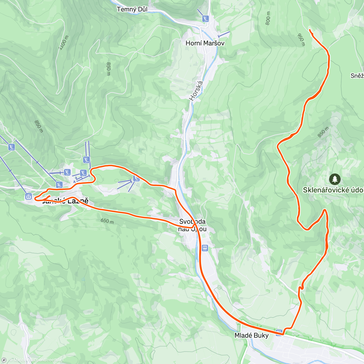 Map of the activity, Rýchorka