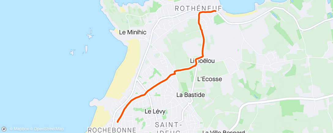 Map of the activity, Sortie en vélo électrique le midi