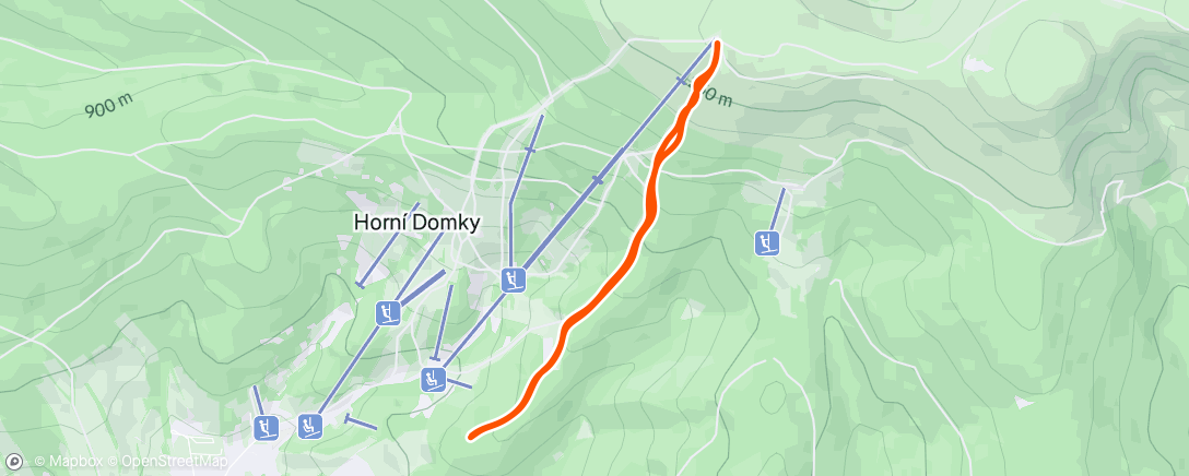 Map of the activity, Afternoon Backcountry Ski