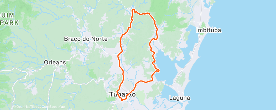 Map of the activity, Pedalada matinal