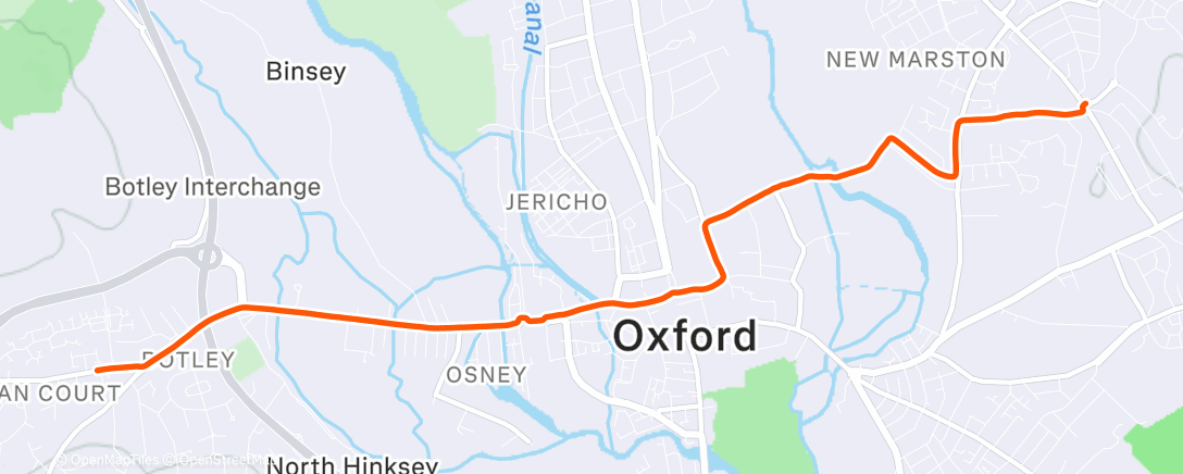 Map of the activity, Morning Ride On Call