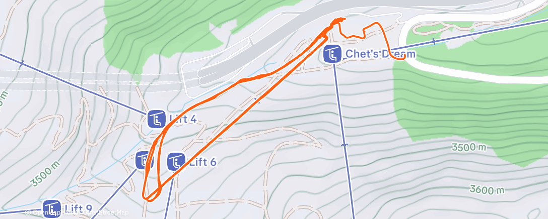 Map of the activity, Morning Alpine Ski